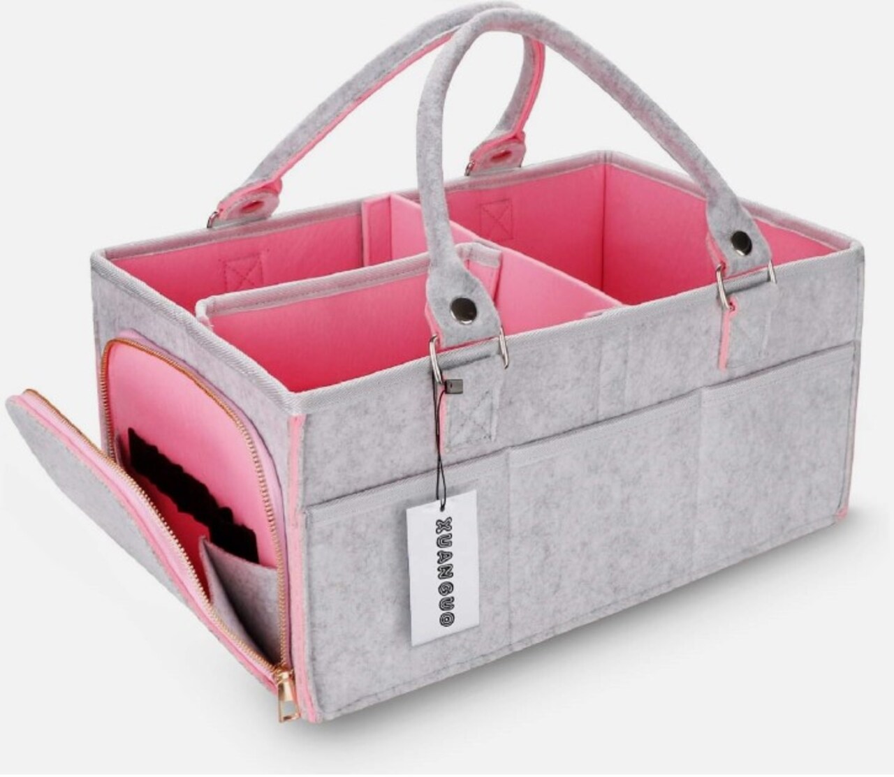 Baby Diaper Caddy Organizer for Boy and Girl Large Nursery Storage Bin Basket Portable